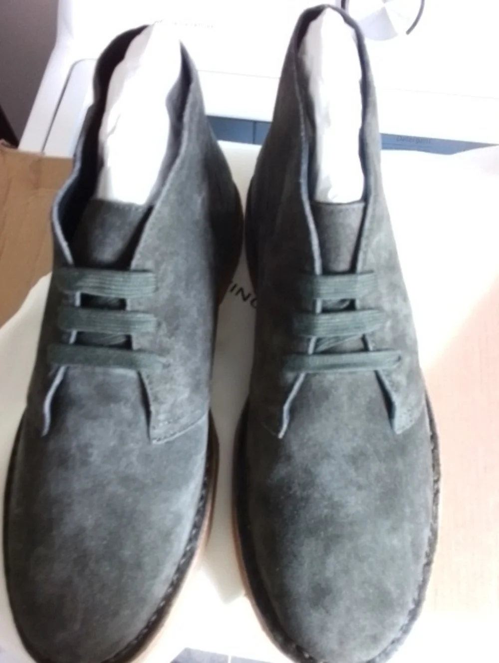Men's Dark Olive Green Suede Chukka Boots